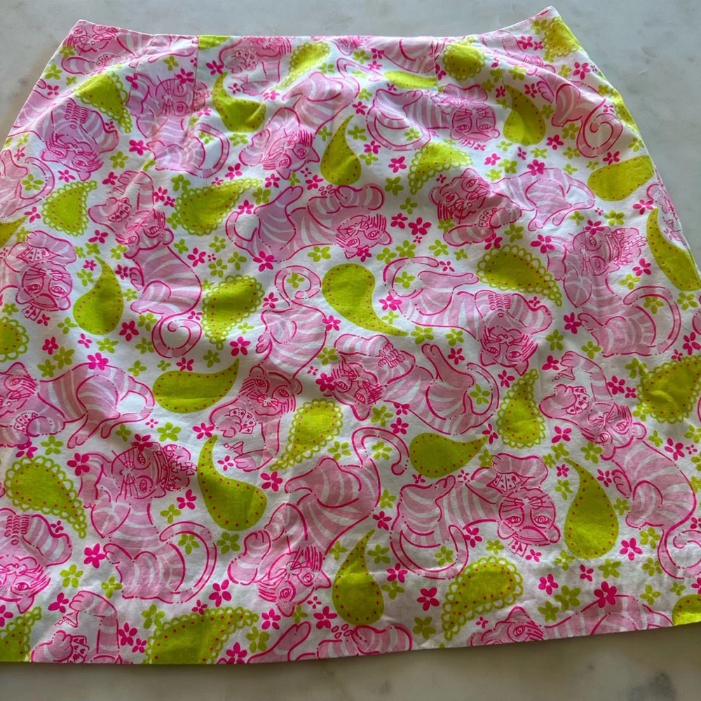 COPY - Vintage Lilly Pulitzer Skirt Size 8 Black Jack Print - Picture 1 of 4